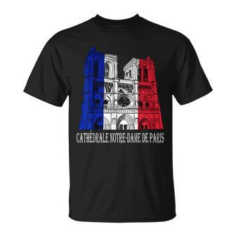 Paris France Notre-Dame Cathedral T-Shirt - Monsterry