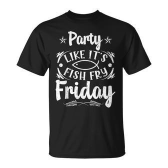 Party Like It's Fish Fry Friday Wisconsin Midwest Culture T-Shirt | Mazezy UK