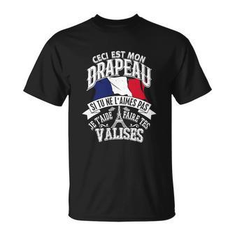 Pas Touche À Mon Drapeau T-Shirt - Cadeauxyz