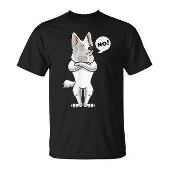 Pastor Blanco Suizo Perro Testarudo Divertido Camiseta unisex - Regaloses