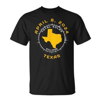 Path Of Totality Solar Eclipse In Texas April 8 2024 T-Shirt | Mazezy