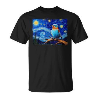 Patience Bluebird Of Happiness Blue Bird Eastern Bluebird T-Shirt | Mazezy