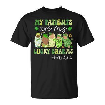 My Patients Are My Lucky Charms Nicu St Patrick's Day T-Shirt | Mazezy