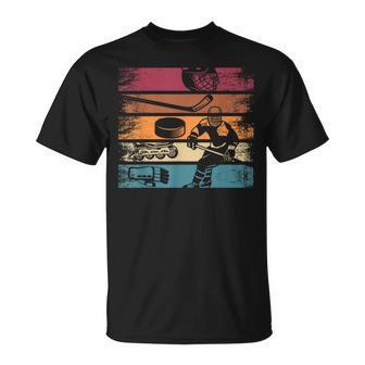 Patines De Hockey En Línea Siluetas De Hockey Camiseta unisex - Regaloses