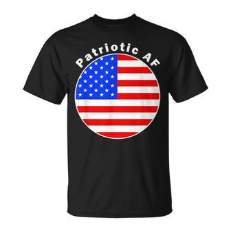 Patriotic Af American Flag Circle T-Shirt - Monsterry UK