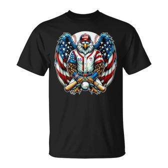 Patriotic Baseball Usa Flag Independence Day & Father's Day T-Shirt - Thegiftio UK