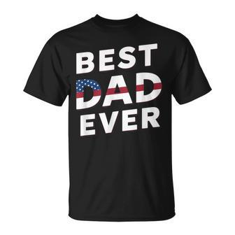 Patriotic Best Dad Ever Usa American Flag Father's Day T-Shirt - Thegiftio UK