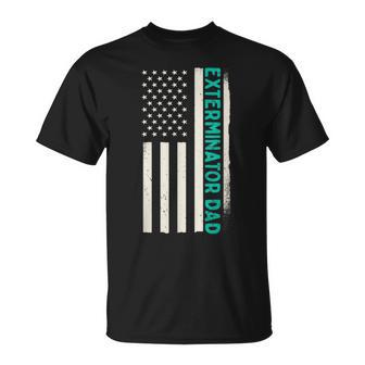 Patriotic Extermination Exterminator Dad American Flag T-Shirt - Monsterry UK
