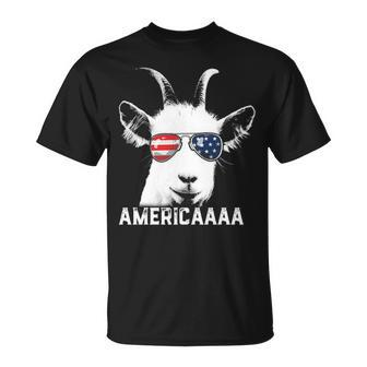 Patriotic Goat 4Th Of July Boys Goat Americaaa T-Shirt | Mazezy