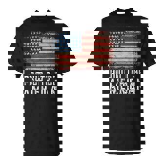 Patriotic Usa Flag Proud To Be American Citizen Veteran T-Shirt - Monsterry
