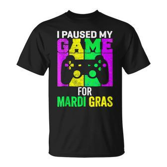 I Paused My Game For Mardi Gras Video Game Mardi Gras T-Shirt - Monsterry UK