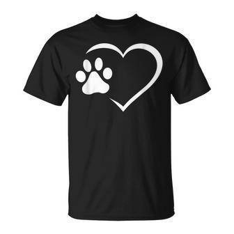 Paw Heart Pet Lover T-Shirt - Monsterry AU
