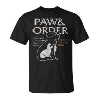 Paw And Order Special Feline Unit Pets Training Dog And Cat T-Shirt - Thegiftio