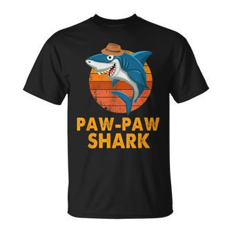 Paw-Paw Shark Vintage Papa Grandpa Father's Day T-Shirt - Monsterry CA