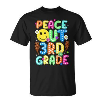 Peace Out 3Rd Grade Teacher Student Happy Last Day Of School T-Shirt - Monsterry