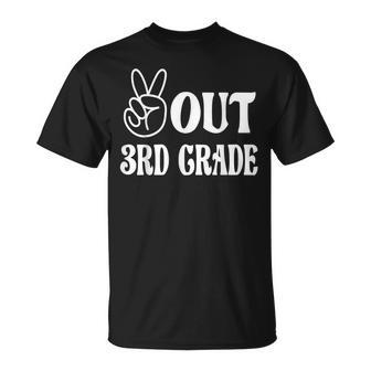 Peace Out 3Rd Grade Third Grade Graduation Girls Boys T-Shirt - Monsterry