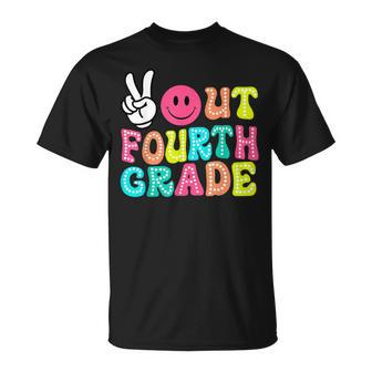 Peace Out 4Th Grade Graduation Class 2024 Last Day Of School T-Shirt - Seseable