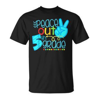 Peace Out 5Th Grade End Of School Year Teacher Student T-Shirt - Monsterry DE