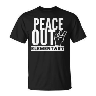 Peace Out Elementary School Off To Middle School T-Shirt - Monsterry