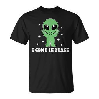 I Come In Peace Alien Couples Matching Valentine's Day T-Shirt - Monsterry