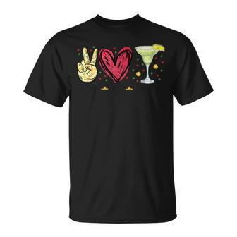 Peace Love Margarita Cinco De Mayo Drinking Party T-Shirt - Monsterry AU