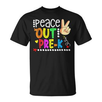 Peace Out Pre K Happy Last Day Of Pre K Graduation T-Shirt - Monsterry