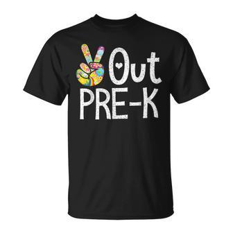 Peace Out Pre-K Last Day Of School Pre-K Graduate 2024 T-Shirt - Monsterry DE