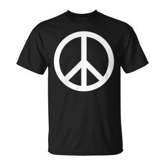 Peace Sign Hippie Symbol On Chest Pocket T-Shirt - Monsterry