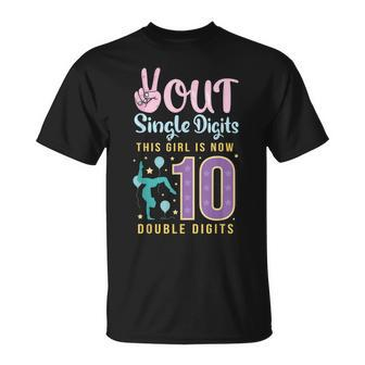 Peace Out Single Digits Im 10 Party 10Th Years Old Birthday T-Shirt - Thegiftio UK