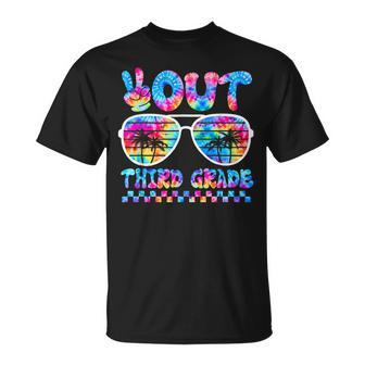 Peace Out Third Grade Last Day Of School Summer Tie Dye T-Shirt - Monsterry DE