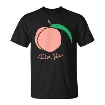 Peach Bite Me Graphic T-Shirt - Monsterry