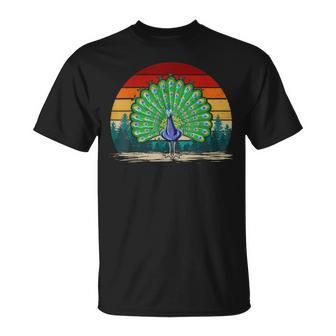 Peacock Bird Vintage Style Distressed Retro Peacock T-Shirt - Monsterry