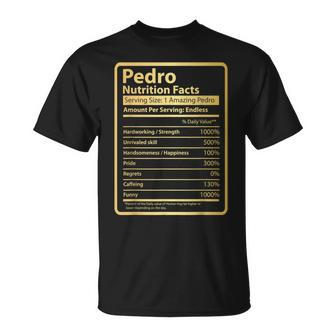 Pedro Nutrition Facts Father's Day For Pedro T-Shirt - Monsterry