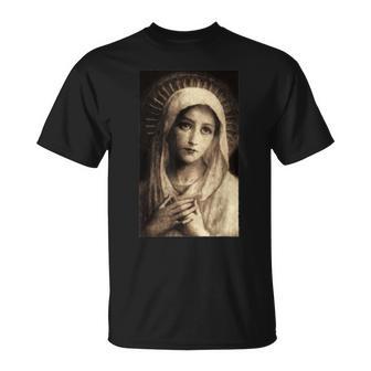 Peinture Catholique Vierge Marie Maria T-Shirt - Cadeauxyz
