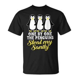 Penguin One By One The Penguins Steal My Sanity T-Shirt - Monsterry