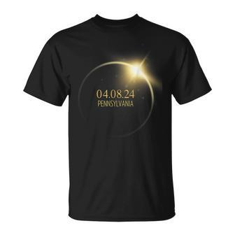 Pennsylvania Totality Solar Eclipse 2024 40824 Accessories T-Shirt | Mazezy