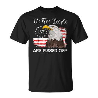 We The People Are Pissed Off Vintage Us American Flag Eagle T-Shirt - Thegiftio UK