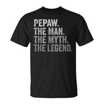 Pepaw Der Mann Der Mythos Die Legende Großvateratertag T-Shirt - Seseable