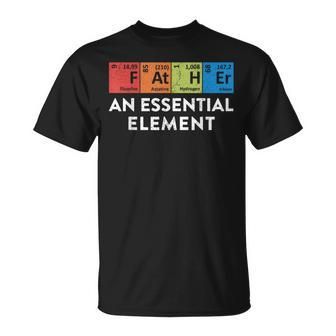 Periodic Table Fathers Day Father The Essential Element Dad T-Shirt - Seseable