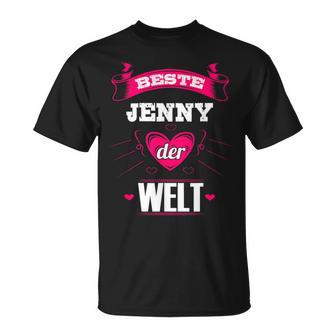 Personalisiertes T-Shirt Beste Jenny der Welt in Schwarz, Unikat Design - Seseable