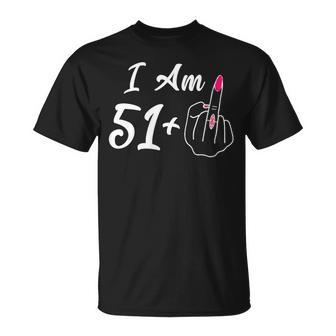 Personalized I Am 51 Plus 1 Middle Finger 52Th Women T-Shirt - Seseable