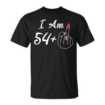 Personalized I Am 54 Plus 1 Middle Finger 55Th Women T-Shirt - Thegiftio UK