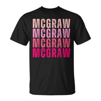 Personalized Name Mcgraw I Love Mcgraw Vintage T-Shirt | Mazezy