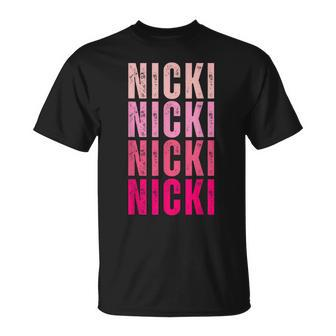 Personalized Name Nicki I Love Nicki Vintage T-Shirt - Monsterry UK