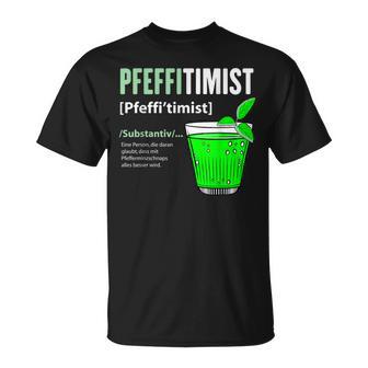 Pfeffitimist Peppermint Saufen Peppermint Liqueur Pfeffi T-Shirt - Geschenkecke