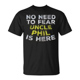 Phil Uncle Family Graphic Name Text T-Shirt - Seseable