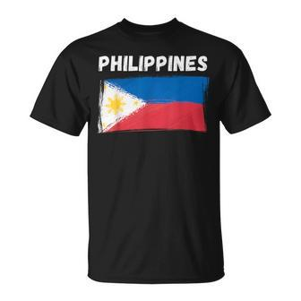 Philippines Flag Holiday Vintage Grunge Filipino Flag T-Shirt - Monsterry AU
