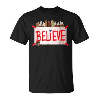 Philly Believe Ring The Bell Philadelphia Baseball Player T-Shirt | Mazezy DE