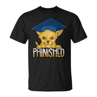 Phinished Phd Cute Chihuahua PhD Grad Candidate Student T-Shirt - Monsterry UK