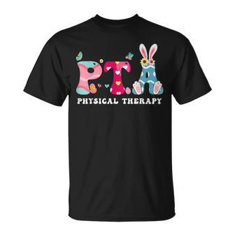 Physical Therapy Happy Easter Pt Therapist Bunny Eggs T-Shirt | Mazezy